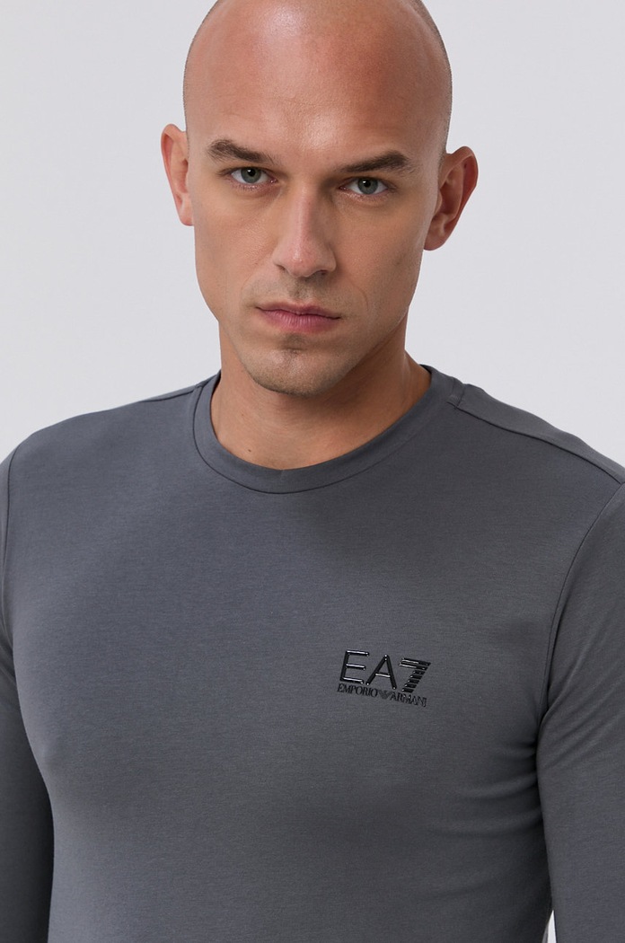 EA7 Emporio Armani Tričko s dlouhým rukávem EA7 Emporio Armani 8NPT55.PJM5Z šedá AA00