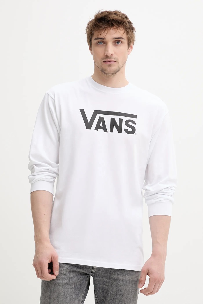 Vans longsleeve βαμβάκι λευκό VN000K6HYB21