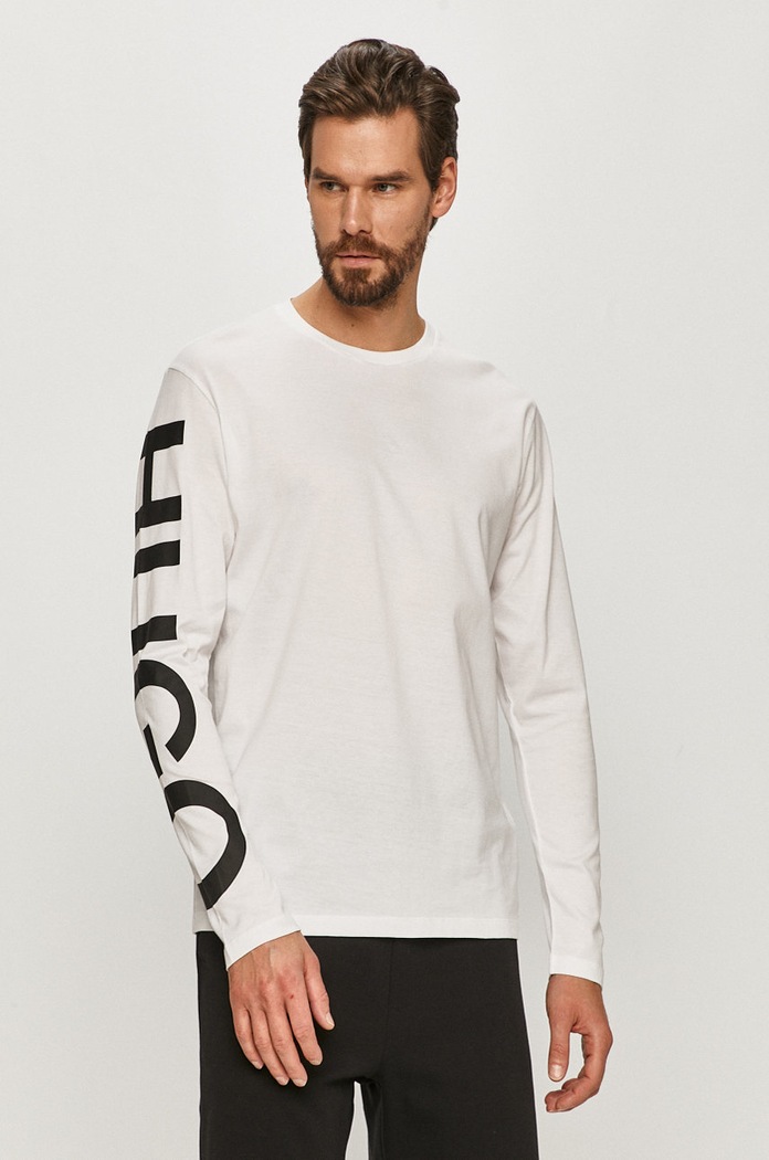 HUGO - Longsleeve 50458238 nadruk biały 50458238