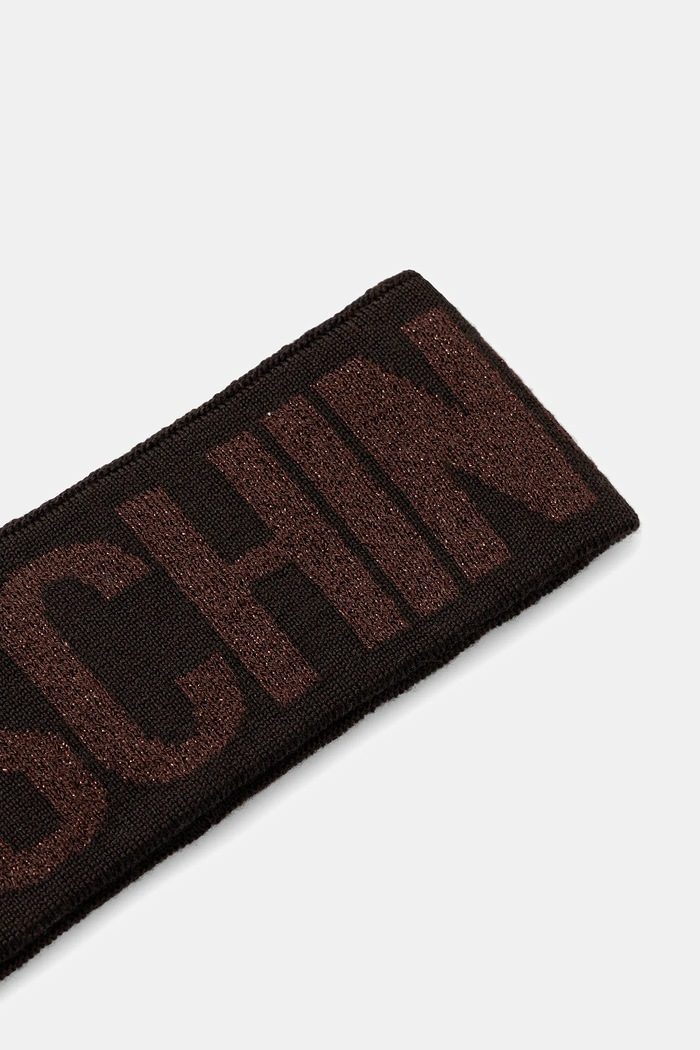 Bavlnená čelenka Moschino M2338.65216 hnedá AW25