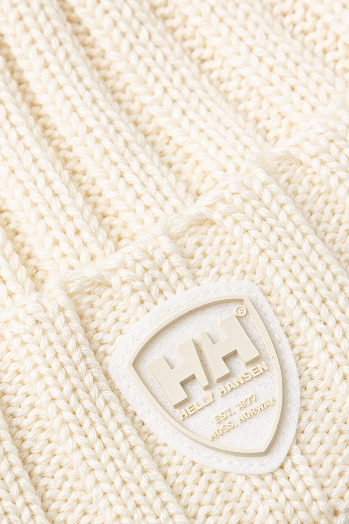 Helly Hansen Czapka z pomponem damska z dodatkiem wełny 67156 beżowy AW25