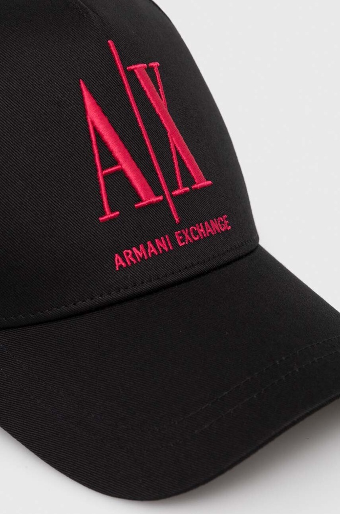 Armani Exchange czapka z daszkiem bawełniana 954047.CC811.NOS czarny AA00
