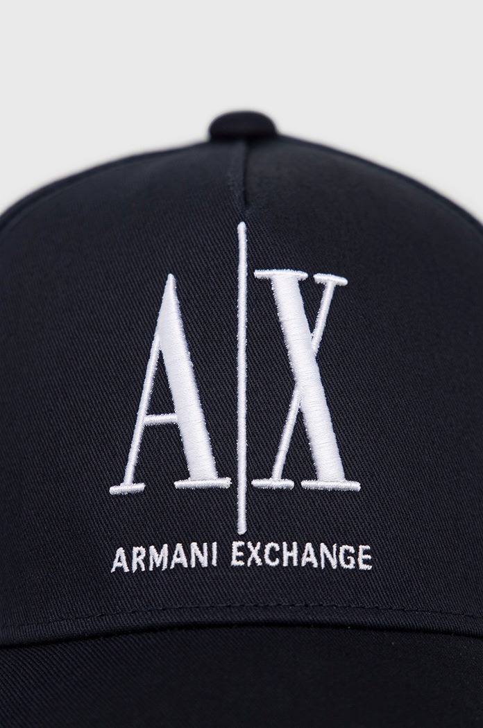 Armani Exchange czapka z daszkiem bawełniana 954047.CC811.NOS granatowy AA00