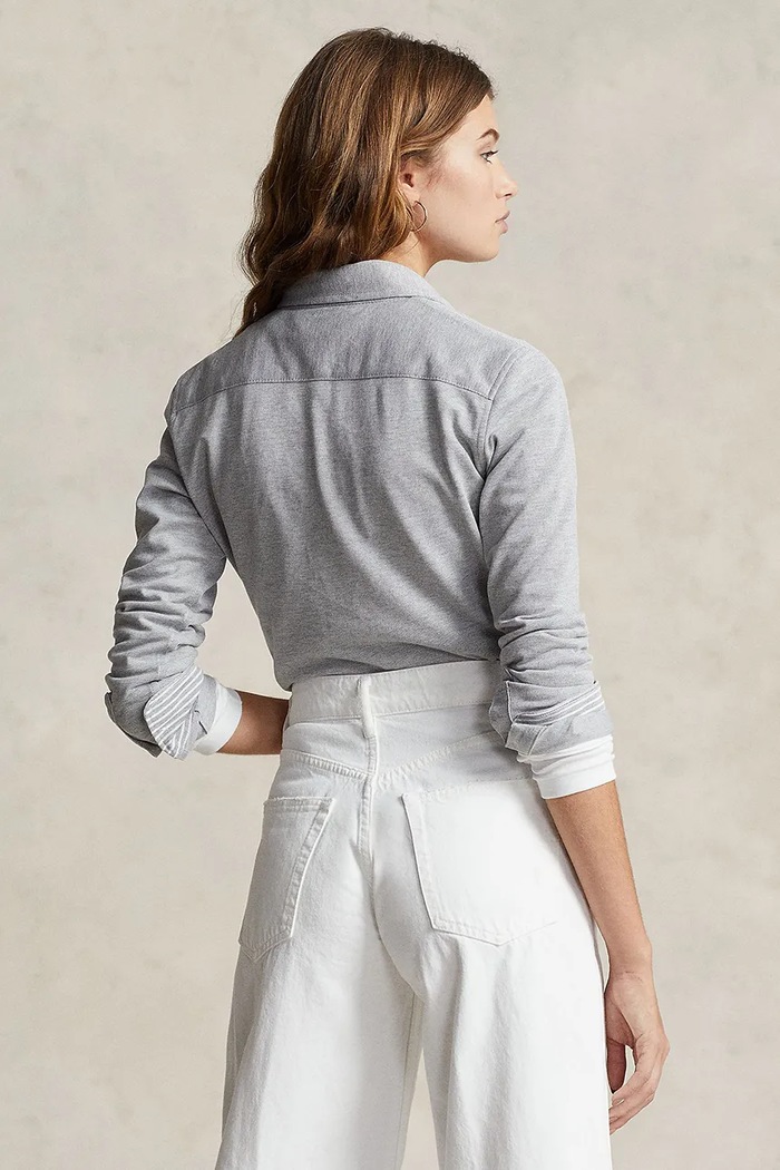 Polo Ralph Lauren - Bavlnená košeľa 211664427021 sivá AA00