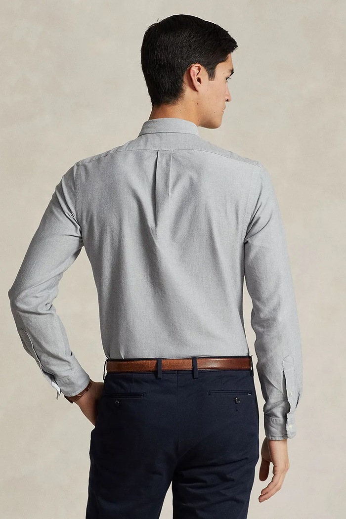 Bavlněná košile Polo Ralph Lauren 710792161005 šedá SS26