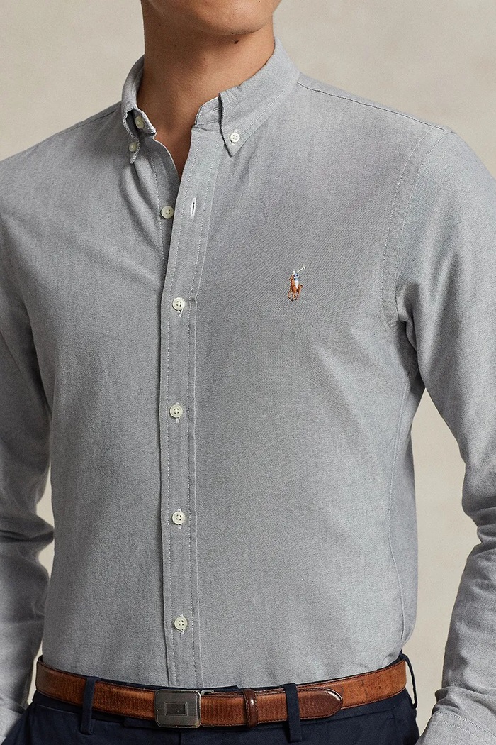 Oblečení Bavlněná košile Polo Ralph Lauren 710792161005 šedá