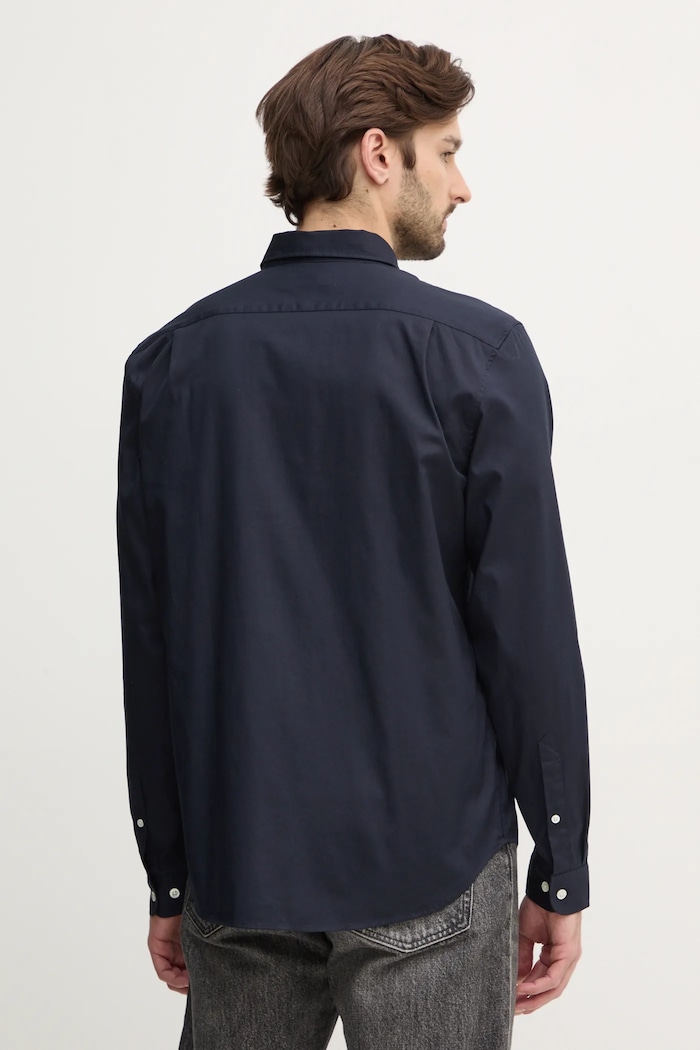 Camasa din bumbac Lacoste CH2933 bleumarin