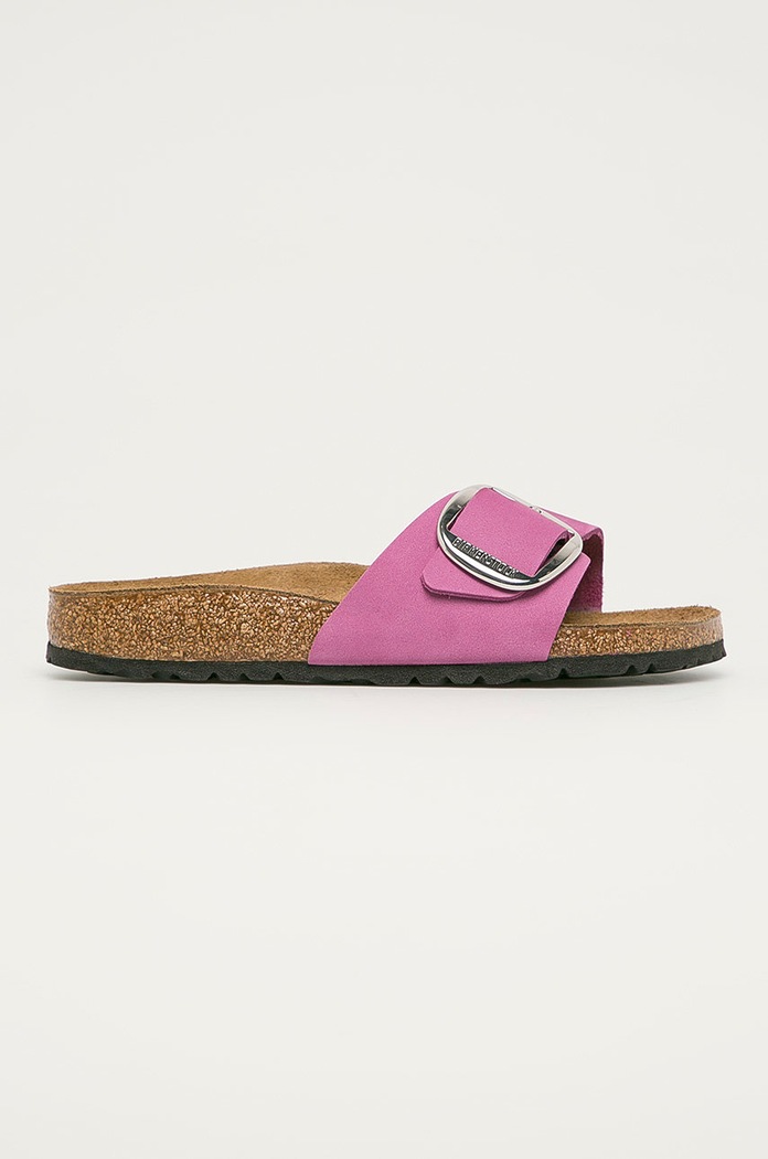 Birkenstock - Kožené šľapky Madrid Big Buckle usňová koža fialová 1017957