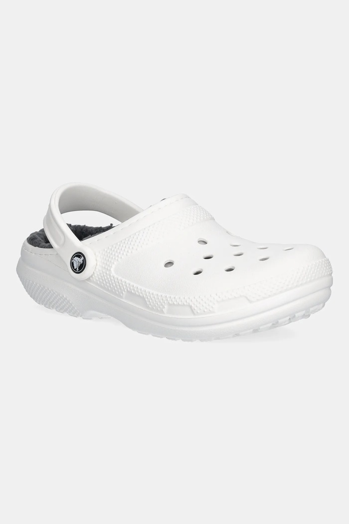 Crocs - Чехли Classic Lined Clog равен бял CLASICLCLOG203591.36.43