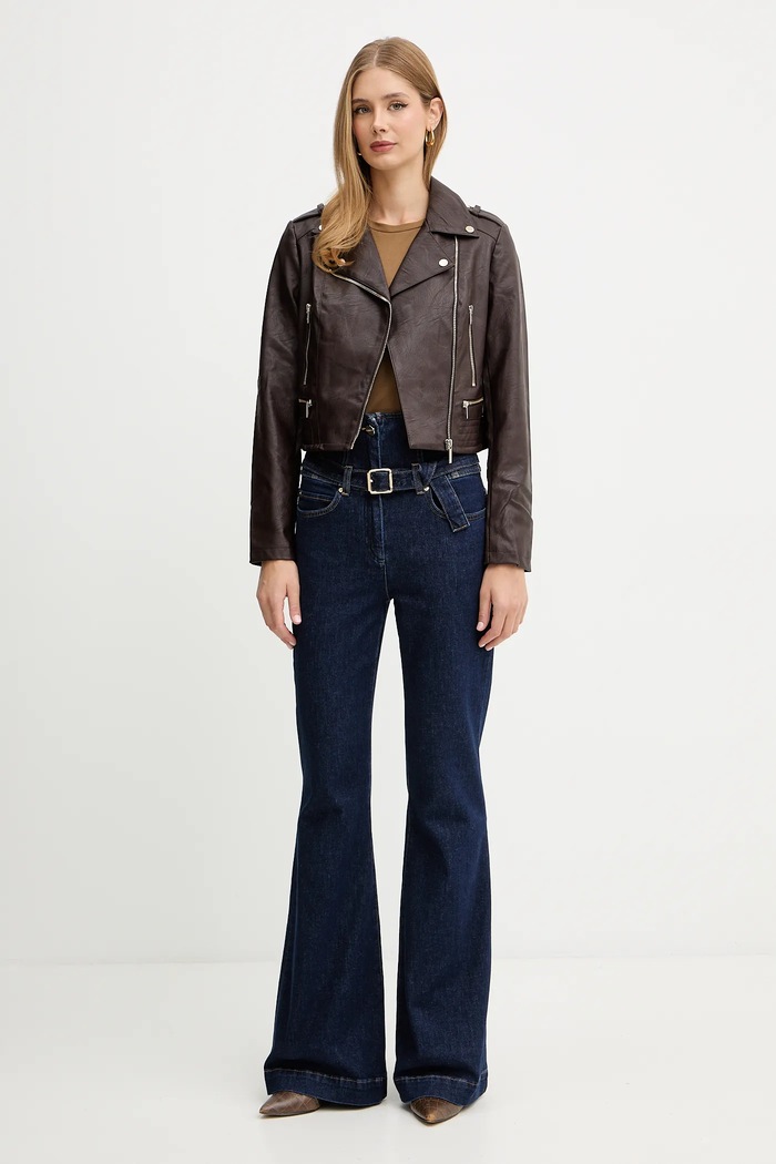 Morgan рокерско яке 202.GRAMMO.N кафяв AW25