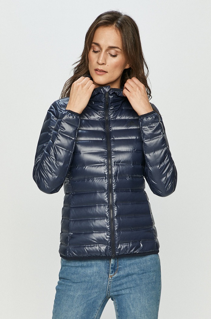 adidas Performance - Kurtka puchowa DX0779 pozostałe granatowy DX0779