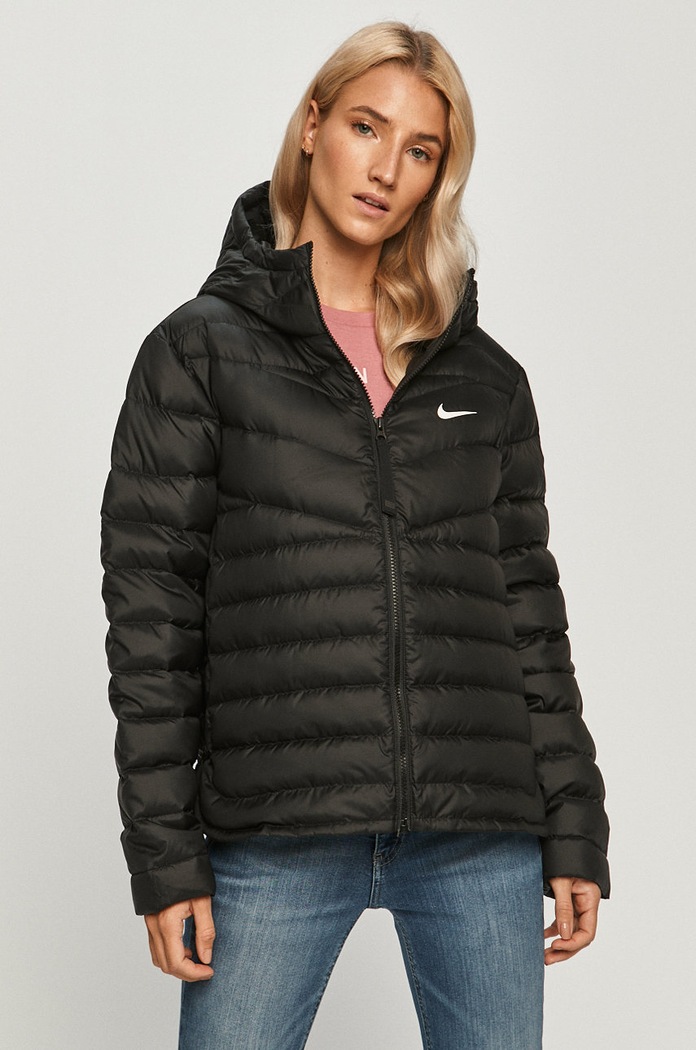 Nike Sportswear - Geaca de puf cu captuseala negru CU5094