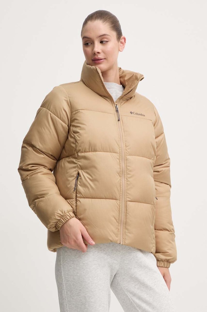 Columbia kurtka Puffect Jacket bez kaptura beżowy 1864781