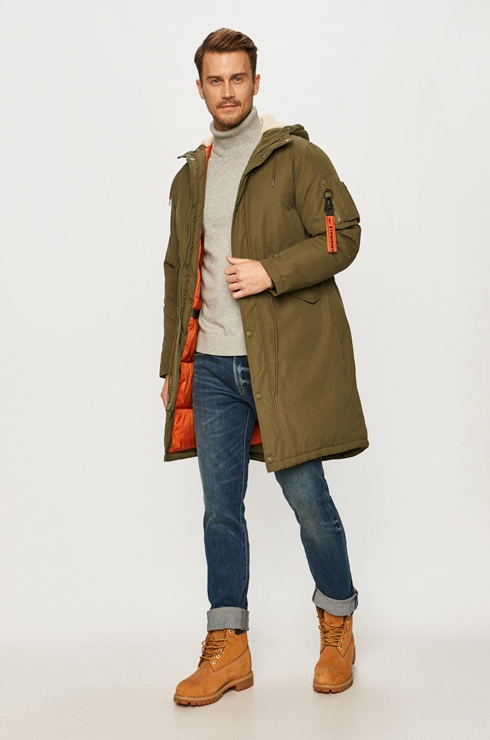 Jack & Jones Parka 12176684 zelená AW20