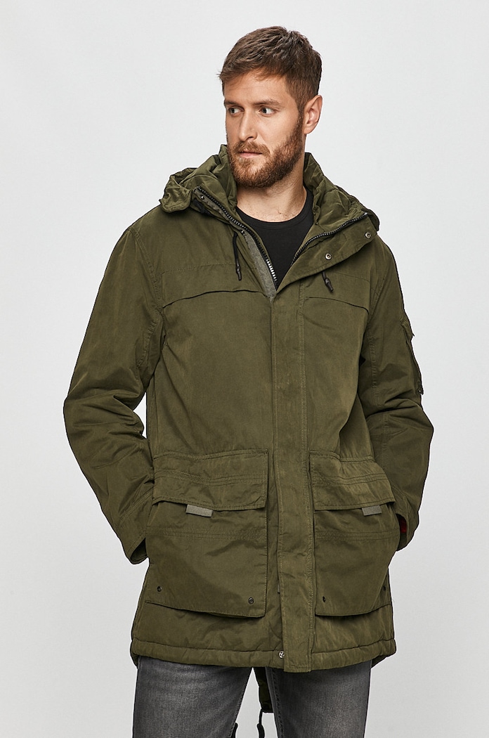 Pepe Jeans - Parka Byron pozostałe zielony PM402295