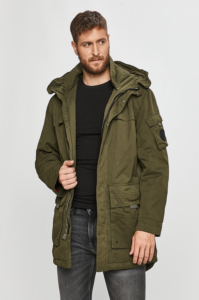 Pepe Jeans - Parka Byron zielony PM402295