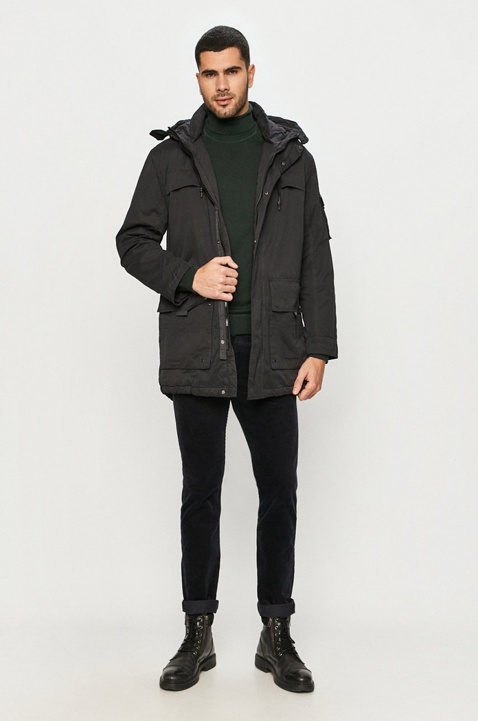 Pepe Jeans - Parka Byron PM402295 czarny AW20