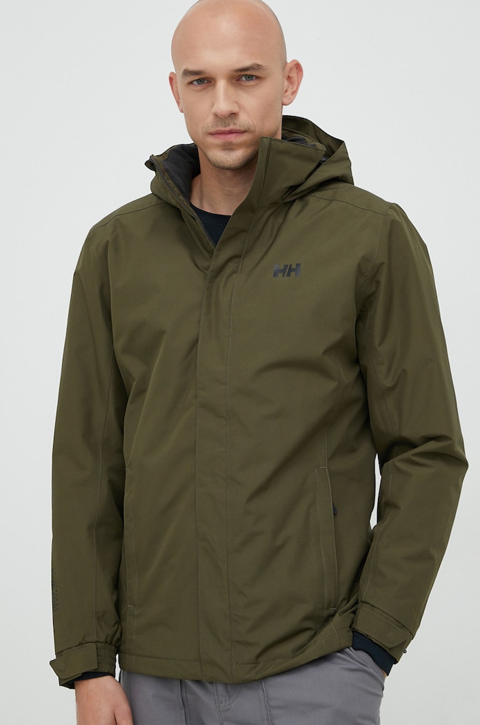 Jakna Helly Hansen DUBLINER INSULATED JACKET za prijelazno razdoblje zelena 53117