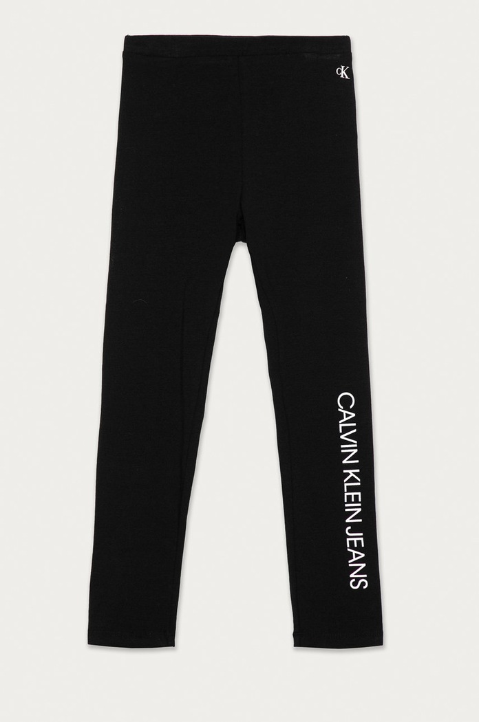 Calvin Klein Jeans - Legginsy dziecięce 116-176 cm IG0IG00740 z elastanem czarny IG0IG00740