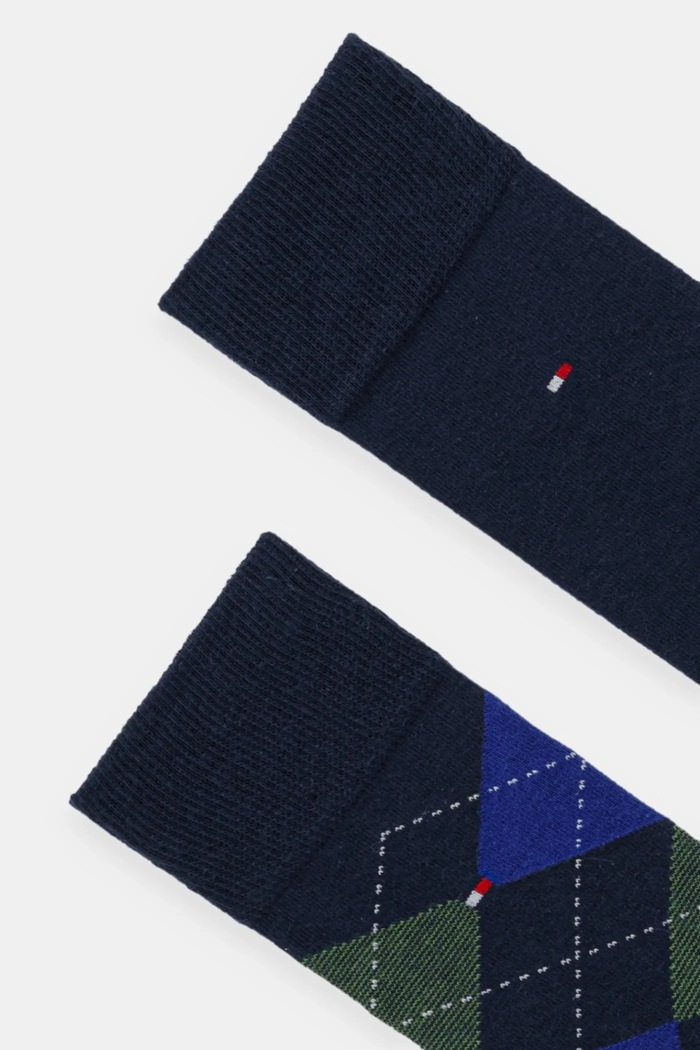 Tommy Hilfiger nogavice moške z bombažem paket 2 kosov 100001495 modra SS26