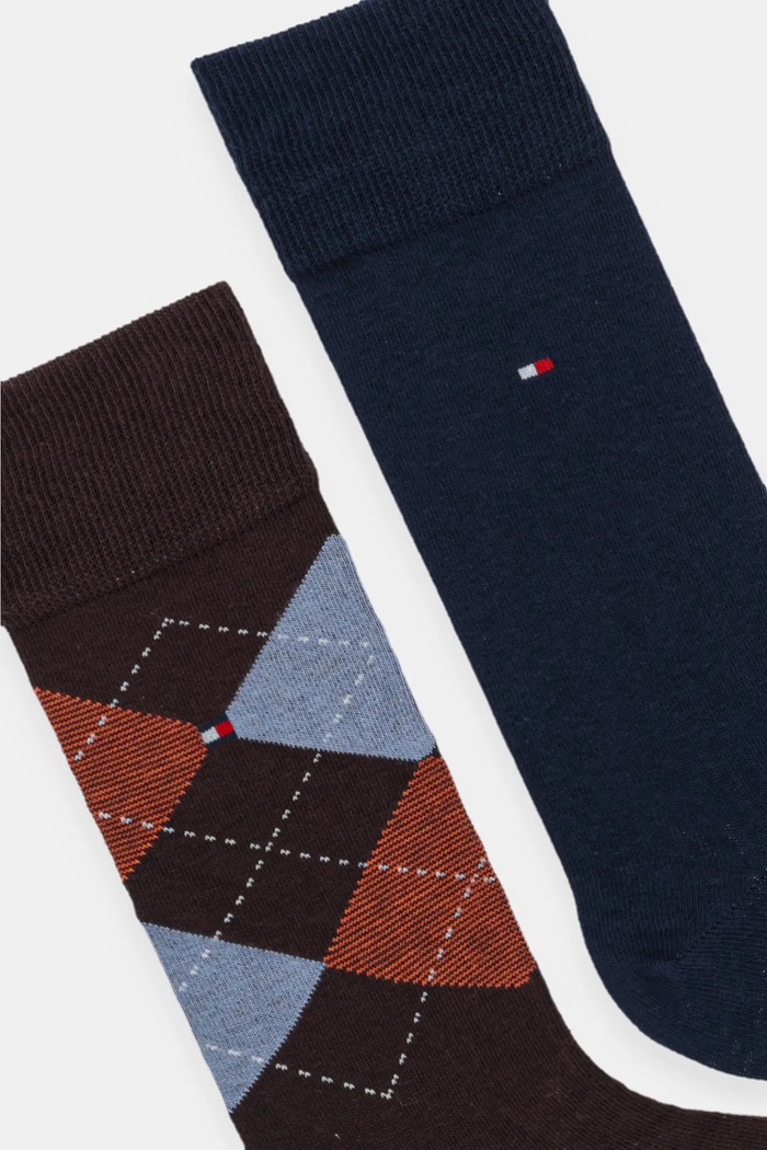 Tommy Hilfiger șosete pentru bărbați cu bumbac pachet de 2 100001495 maro SS26
