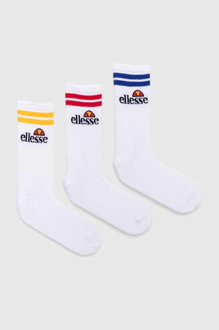 Čarape Ellesse 3-pack visoke čarape bijela SAAC1208