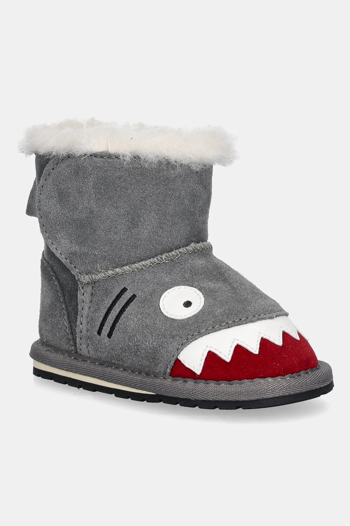 Emu Australia - Śniegowce dziecięce Shark Walker brak zapięcia szary B12344.PUTTY