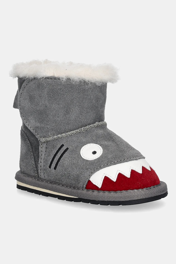 Emu Australia - Śniegowce dziecięce Shark Walker brak zapięcia szary B12344.PUTTY