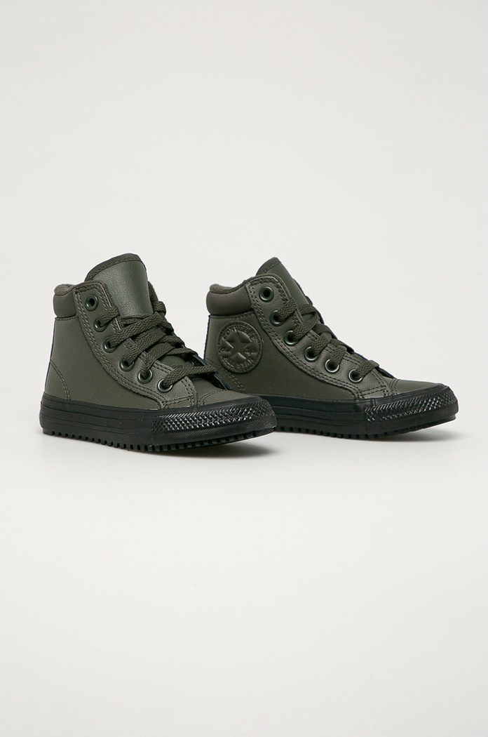 Converse - Dětské kožené kecky 668923C šedá AW20