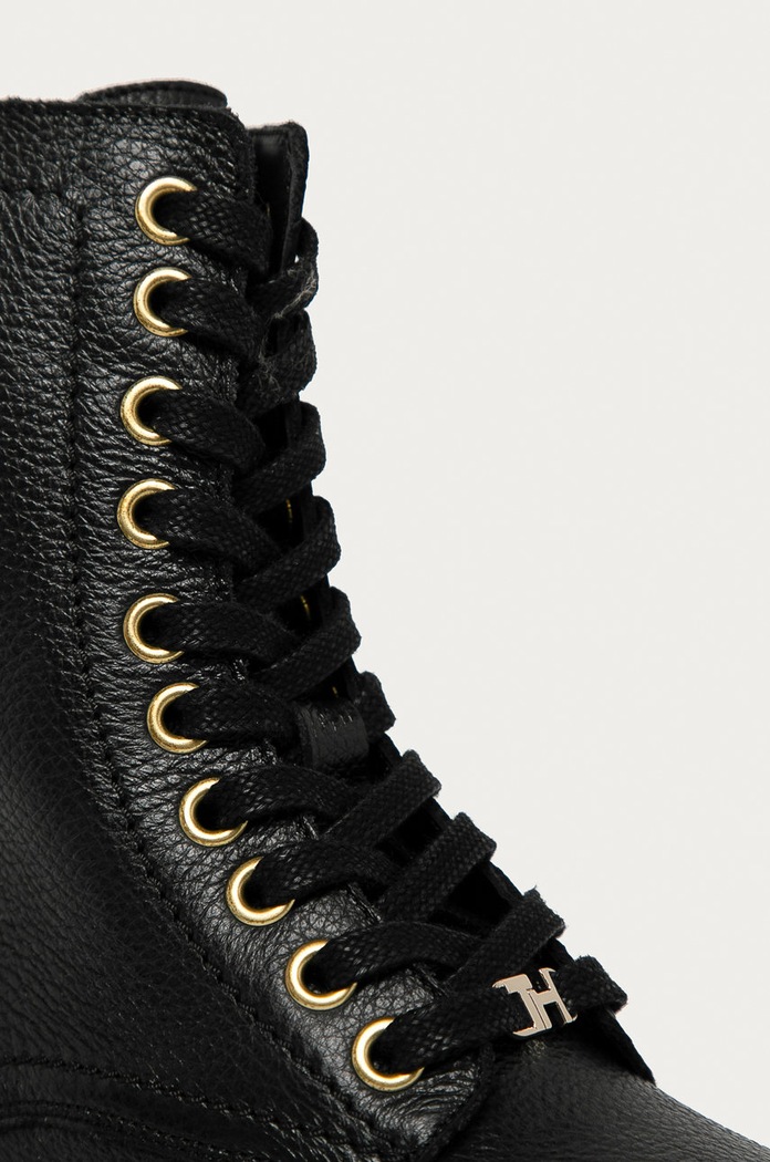 Tommy Hilfiger - Bocanci de piele negru FW0FW05185BDS