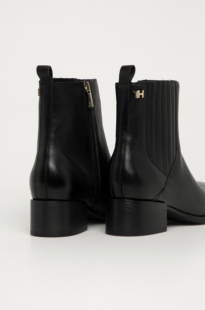 Obuwie Tommy Hilfiger - Botki skórzane FW0FW05173BDS czarny