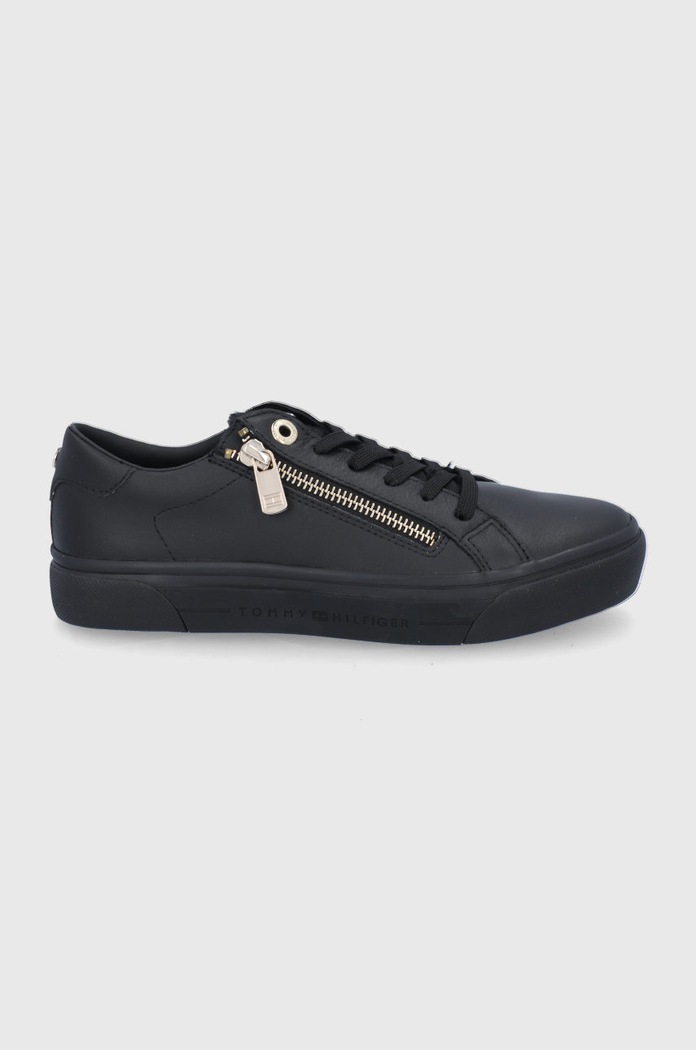 Tommy Hilfiger Buty imitacja skóry licowej czarny FW0FW05229BDS