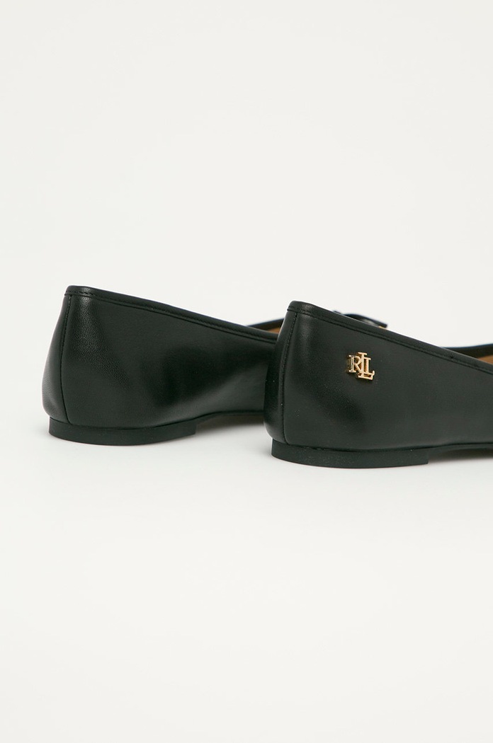 Cipők Lauren Ralph Lauren bőr balerina cipő Jayna 802806870008 fekete