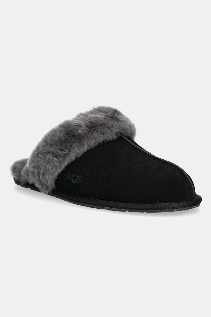 UGG papuci din piele întoarsă Scuffette II negru 1106872.BCGR