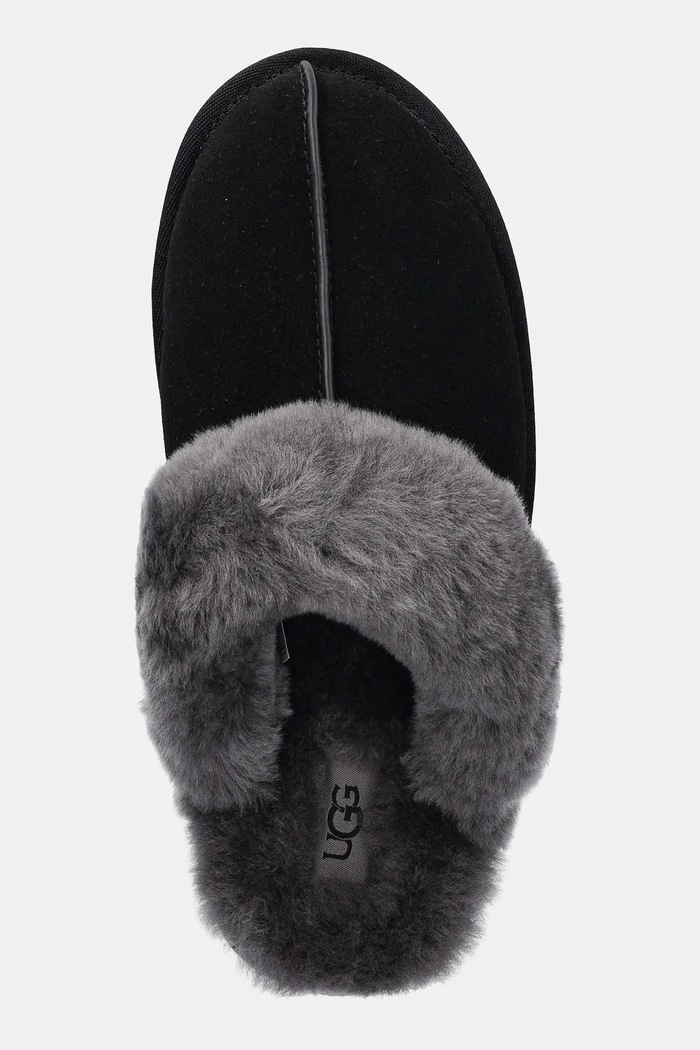 UGG papuci din piele întoarsă Scuffette II negru 1106872.BCGR