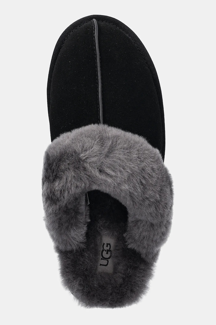 UGG papuci din piele întoarsă Scuffette II negru 1106872.BCGR