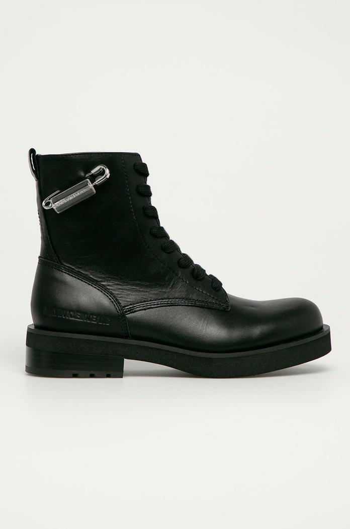 Calvin Klein Jeans - Kožené workery nezateplené černá R1573.001