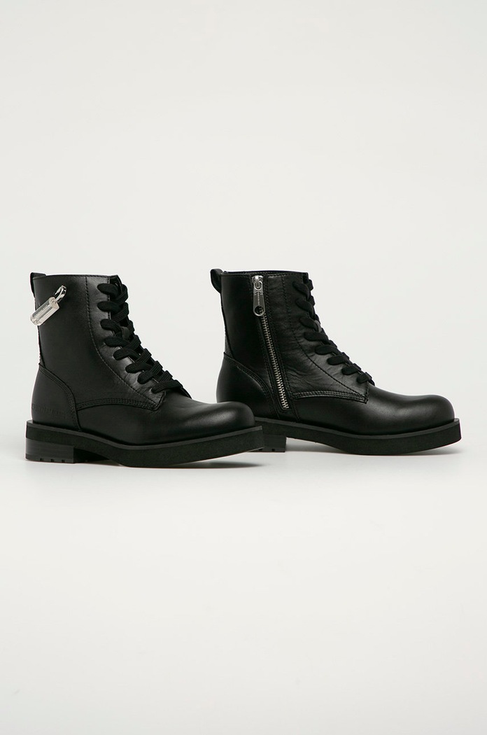Calvin Klein Jeans - Kožené workery R1573.001 černá AW20