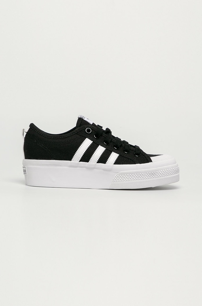 Tenisky adidas Originals Nizza Platform imitace kůže černá FV5321