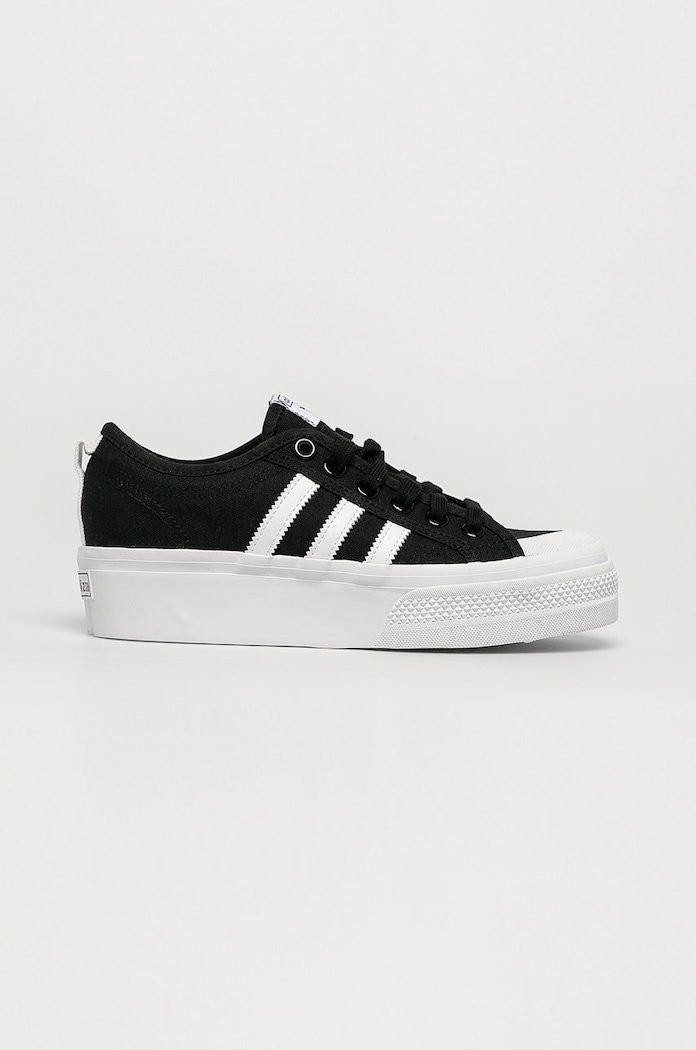 Tenisky adidas Originals Nizza Platform imitace kůže černá FV5321