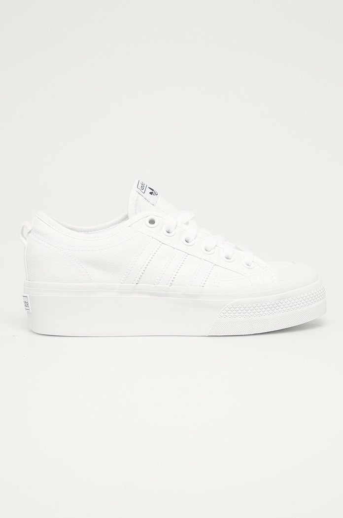 Πάνινα παπούτσια adidas Originals απομίμηση λείου δέρματος λευκό FV5322
