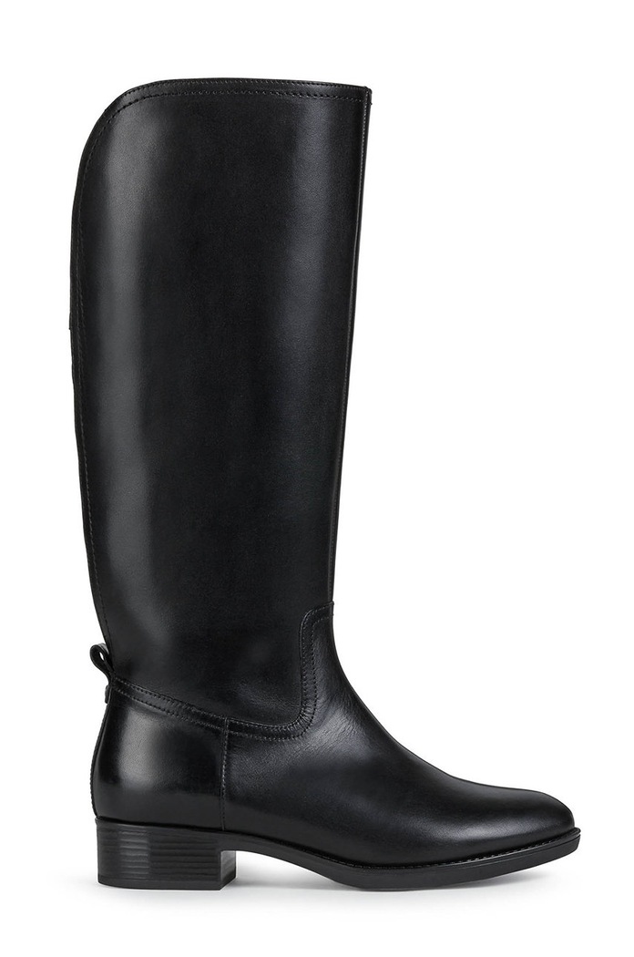 Geox - Bőr csizma lapos fekete D04G1A.00043.FELICITY