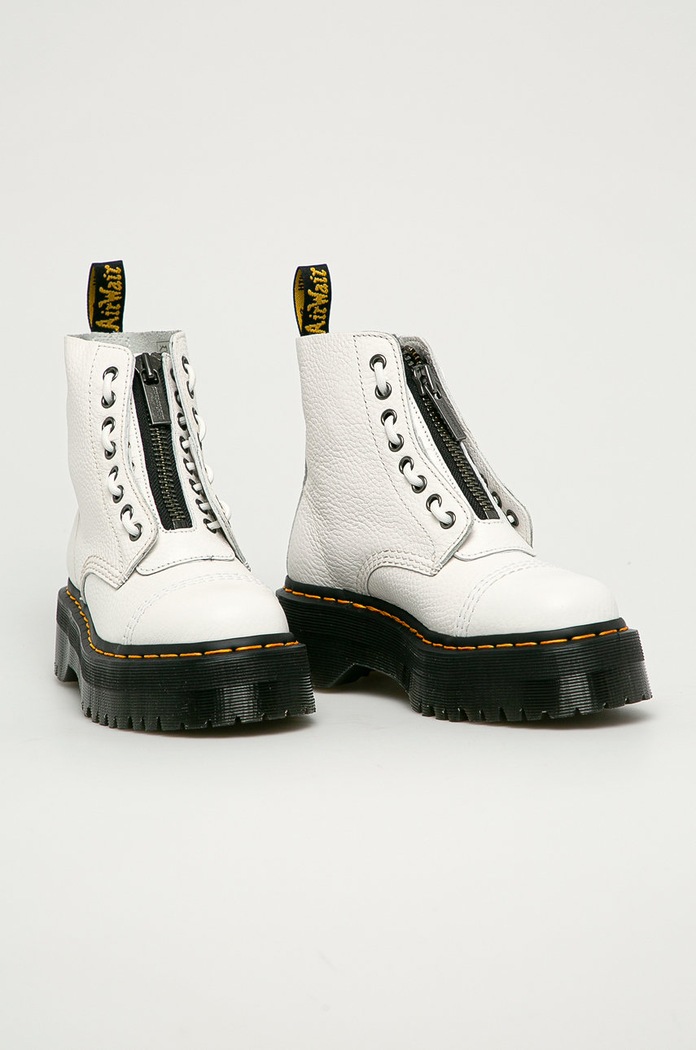 Dr. Martens - Botki skórzane Sinclair DM26261100 biały AW20