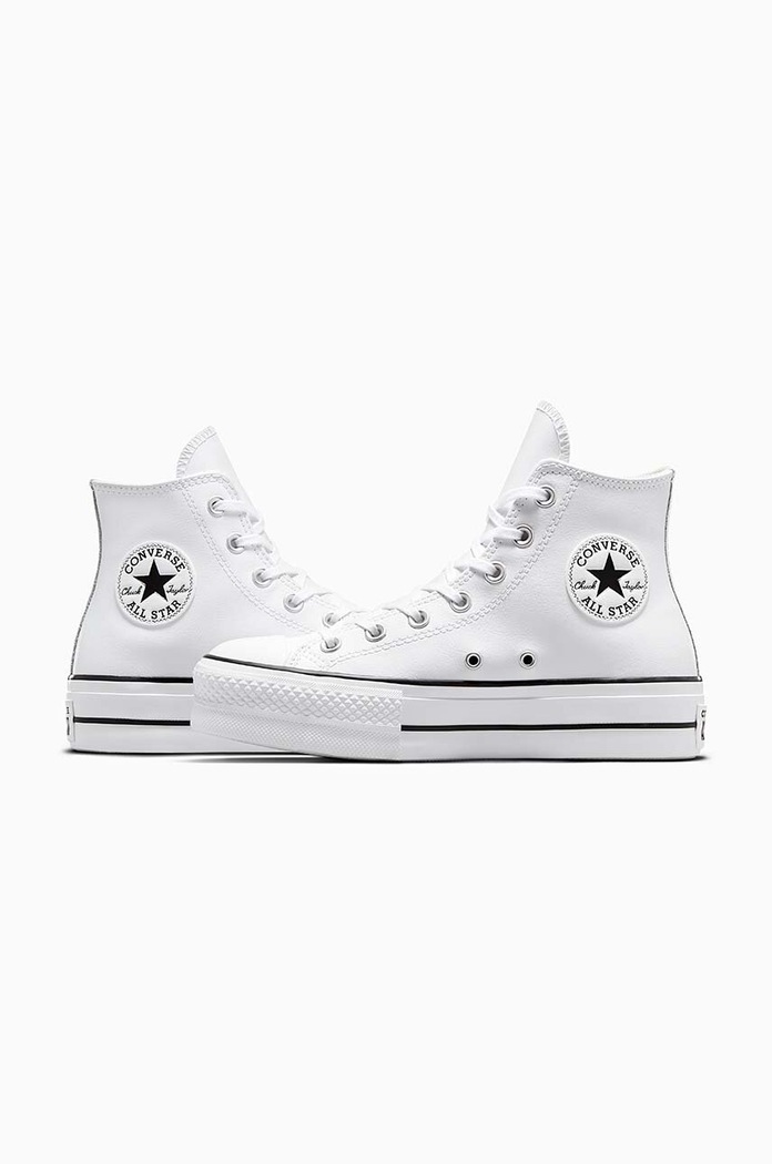Δερμάτινα ελαφριά παπούτσια Converse Chuck Taylor All Star Lift λευκό 561676C