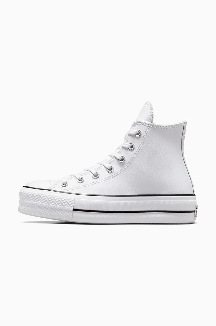 Δερμάτινα ελαφριά παπούτσια Converse Chuck Taylor All Star Lift 561676C λευκό