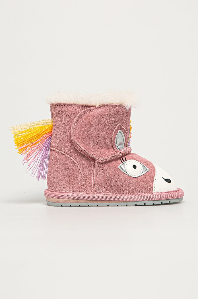 Emu Australia - Дитячі чоботи Magical Unicorn Walker замша рожевий B12409.PALE.PNK