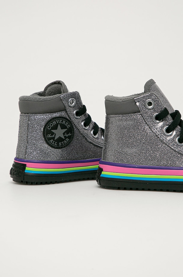 Dievča Converse - Detské tenisky 668481C strieborná