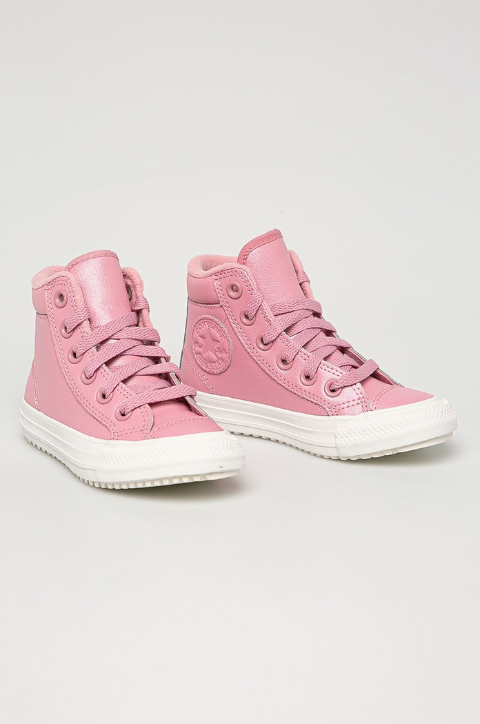 Converse - Dětské kožené kecky 668766C růžová AW20