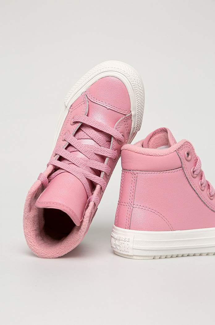DÍVKA Converse - Dětské kožené kecky 668766C růžová