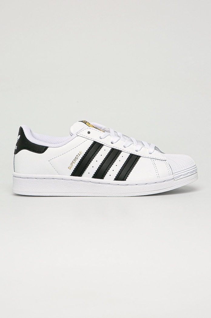 adidas Originals - Dětské kožené boty Superstar FU7714 imitace kůže bílá FU7714